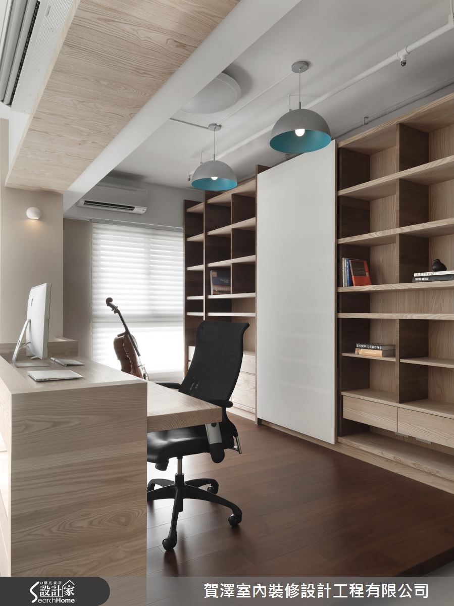 45坪新成屋(5年以下)＿現代風書房案例圖片＿賀澤室內設計＿賀澤_01之16