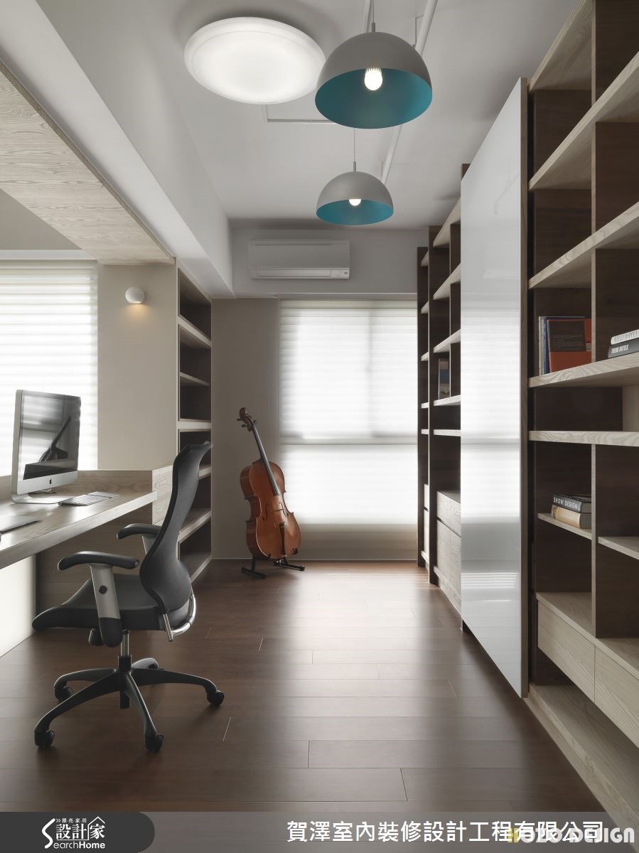45坪新成屋(5年以下)＿現代風書房案例圖片＿賀澤室內設計＿賀澤_01之18