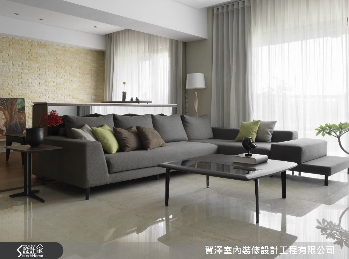 45坪新成屋(5年以下)＿休閒風客廳案例圖片＿賀澤室內設計＿賀澤_04之3