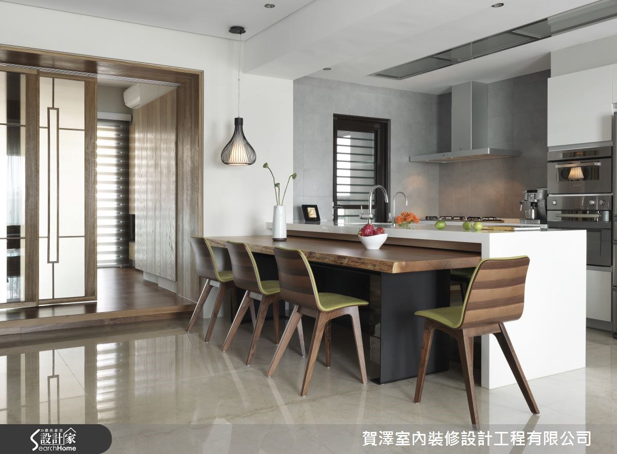 45坪新成屋(5年以下)＿休閒風餐廳廚房案例圖片＿賀澤室內設計＿賀澤_04之13