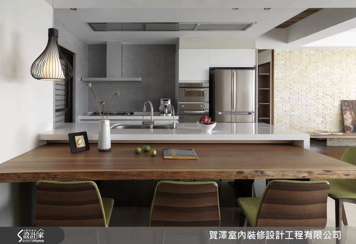 45坪新成屋(5年以下)＿休閒風餐廳廚房案例圖片＿賀澤室內設計＿賀澤_04之15