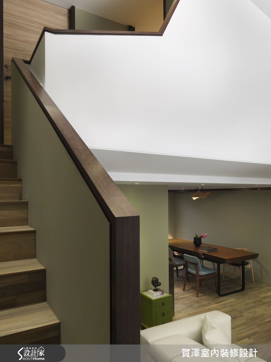 30坪中古屋(5~15年)＿療癒風餐廳樓梯案例圖片＿賀澤室內設計＿賀澤_12之10