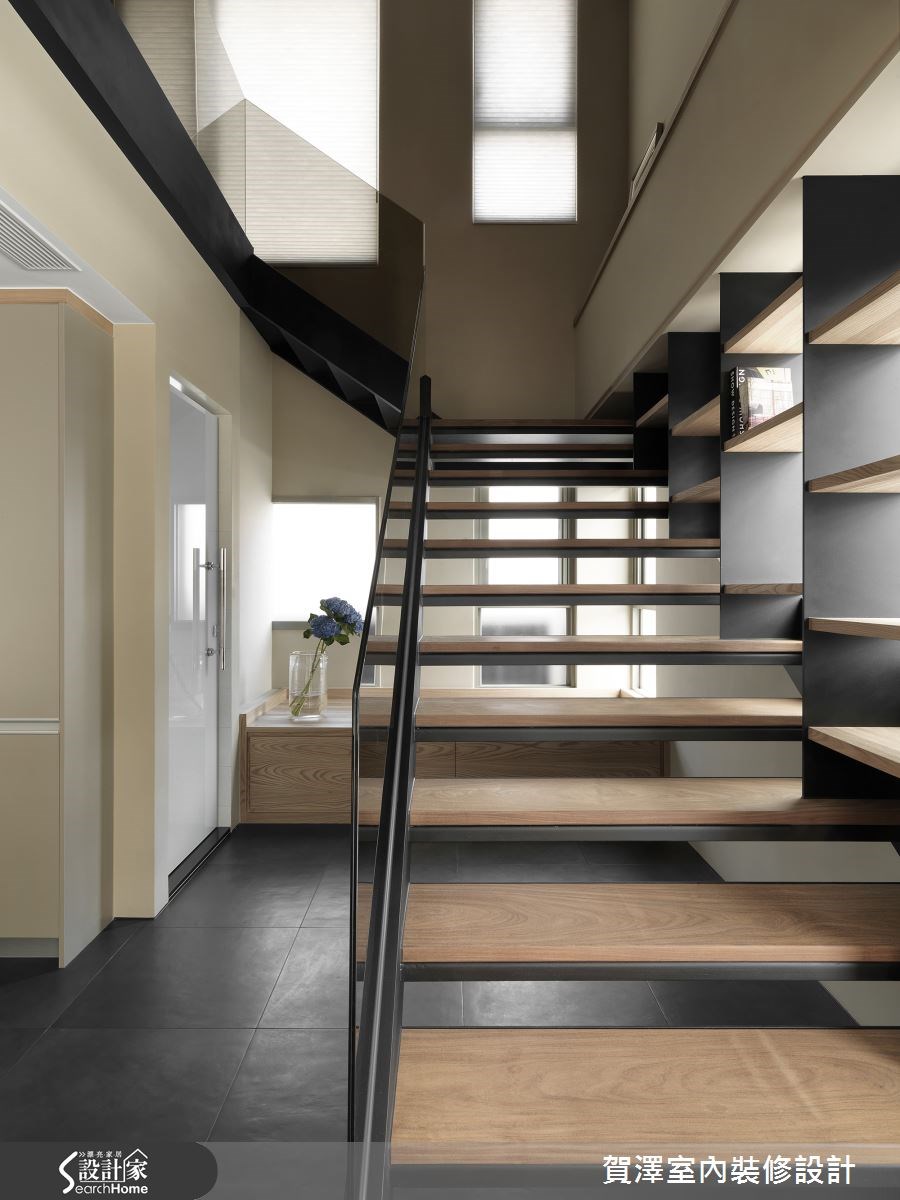 60坪預售屋＿現代風樓梯案例圖片＿賀澤室內設計＿賀澤_14之22