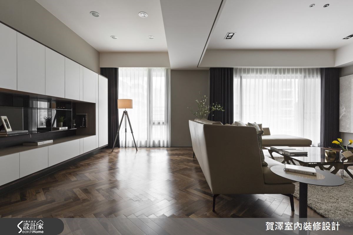 42坪新成屋(5年以下)＿奢華風客廳走廊案例圖片＿賀澤室內設計＿賀澤_19之4