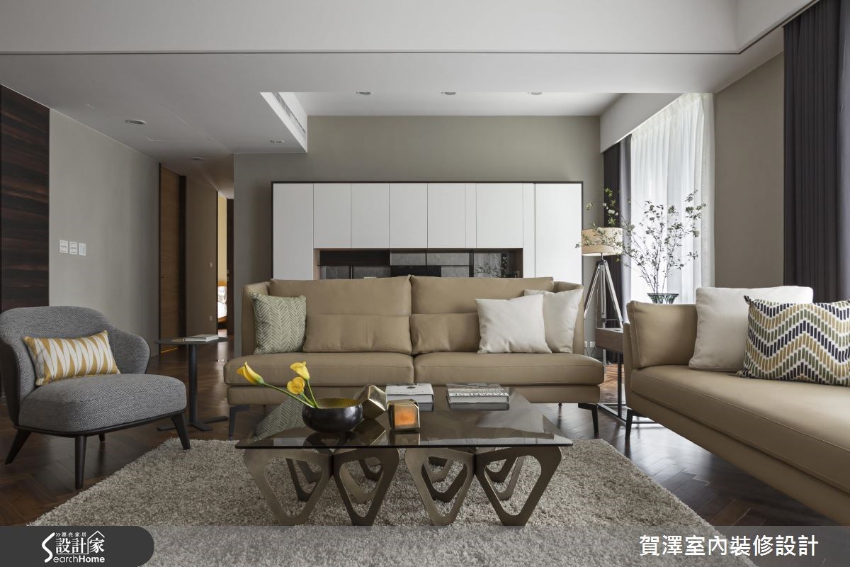 42坪新成屋(5年以下)＿奢華風客廳案例圖片＿賀澤室內設計＿賀澤_19之7