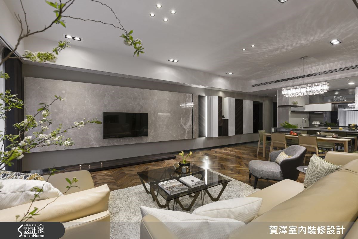 42坪新成屋(5年以下)＿奢華風客廳案例圖片＿賀澤室內設計＿賀澤_19之10