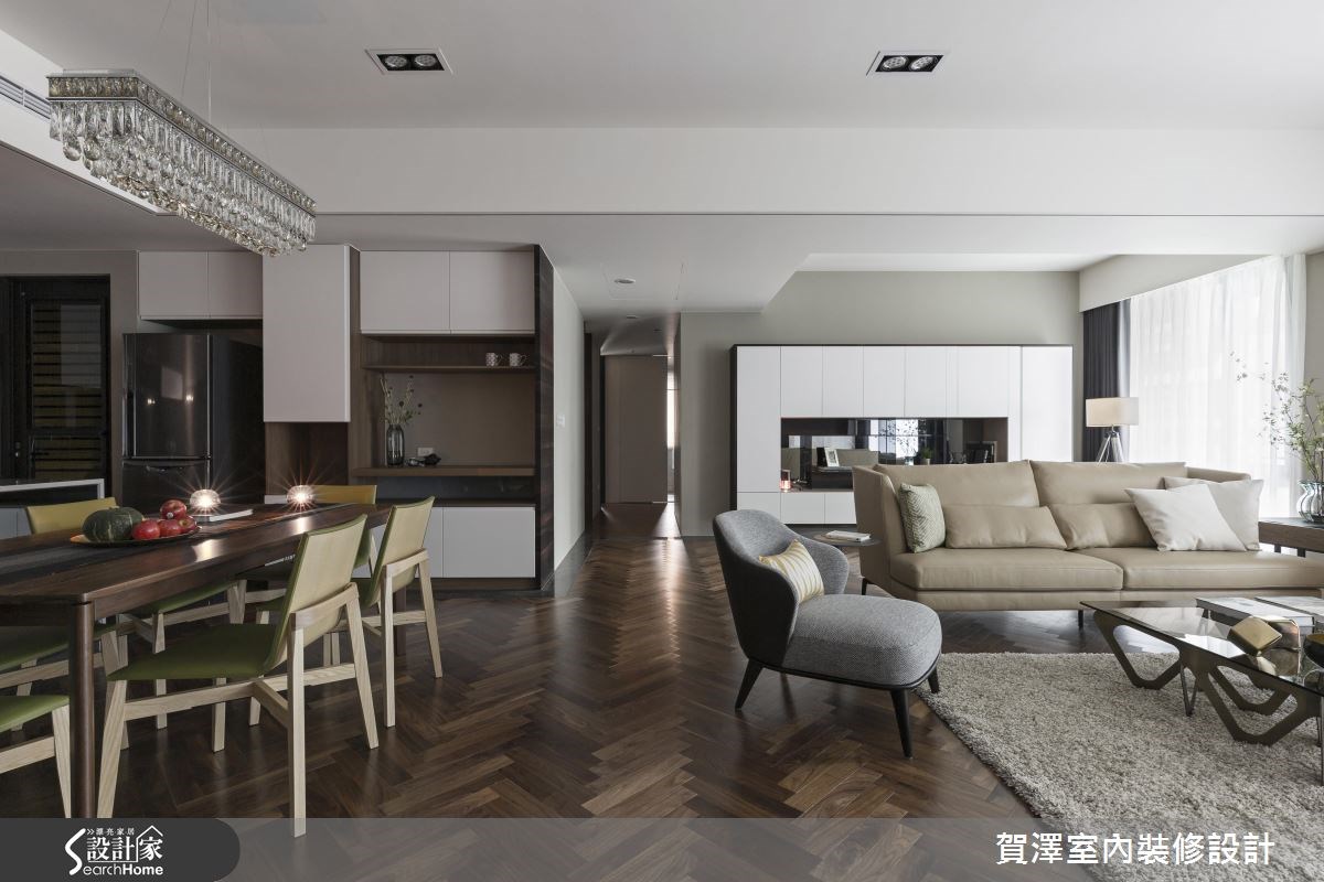 42坪新成屋(5年以下)＿奢華風客廳餐廳走廊案例圖片＿賀澤室內設計＿賀澤_19之12