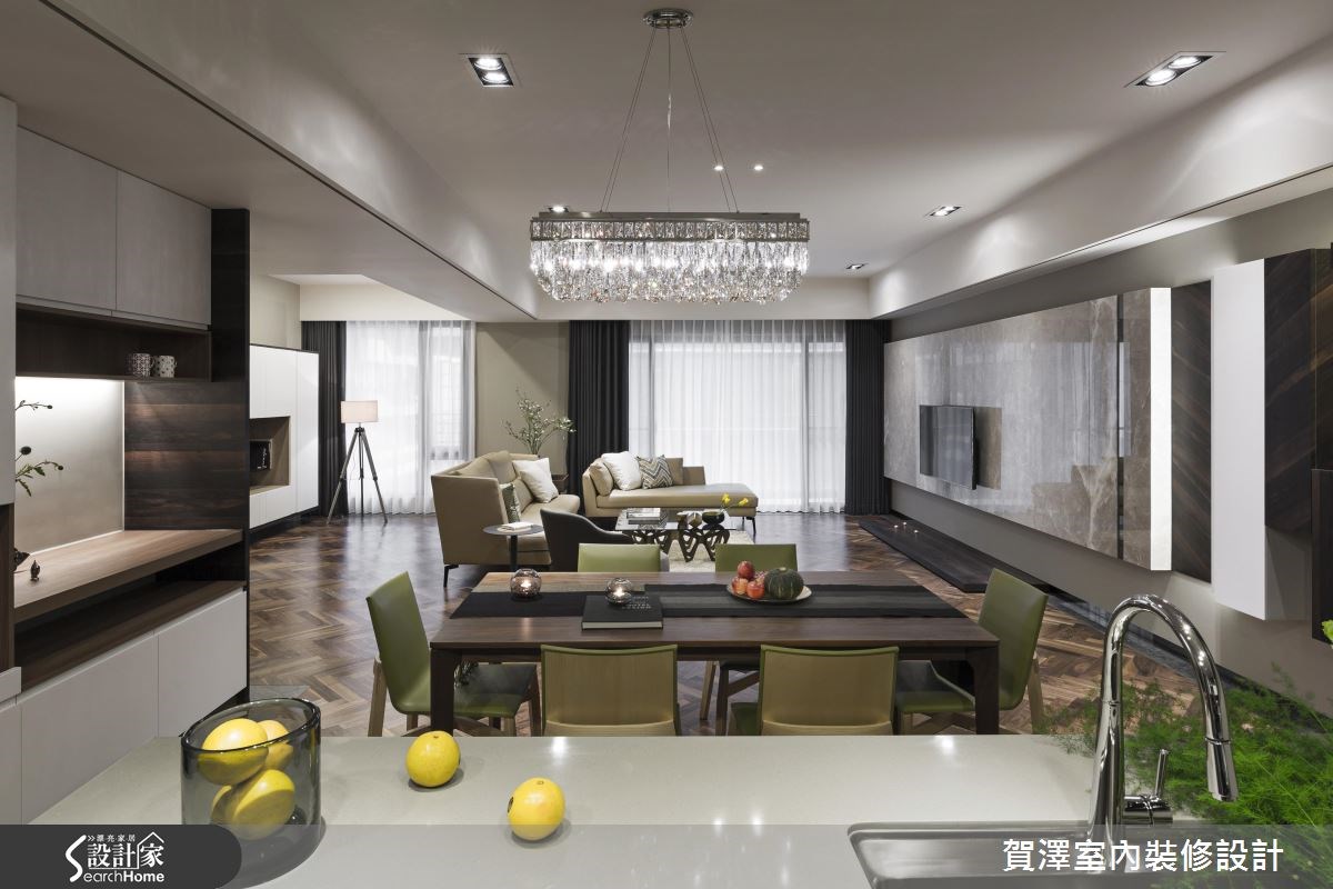 42坪新成屋(5年以下)＿奢華風客廳餐廳案例圖片＿賀澤室內設計＿賀澤_19之14