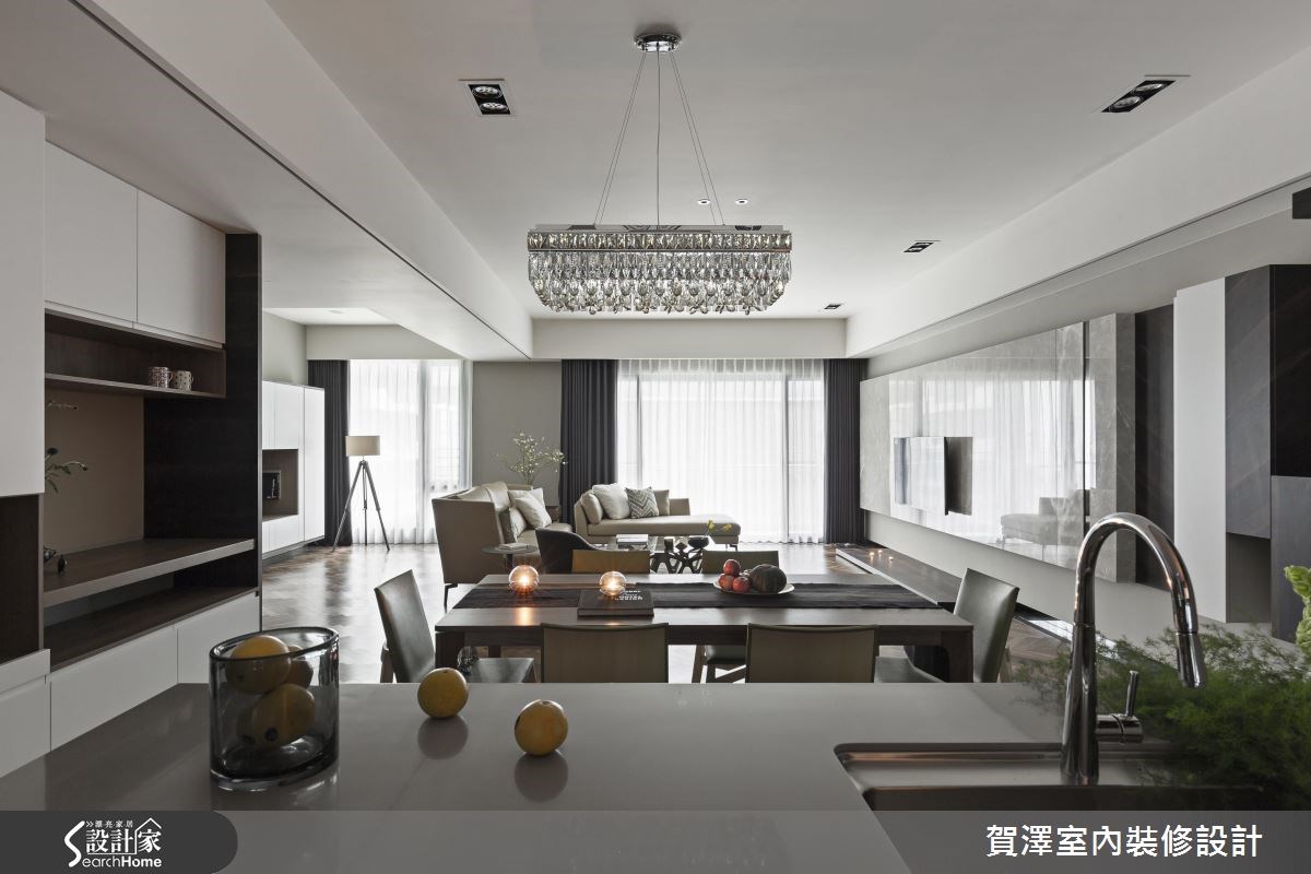 42坪新成屋(5年以下)＿奢華風客廳餐廳案例圖片＿賀澤室內設計＿賀澤_19之15