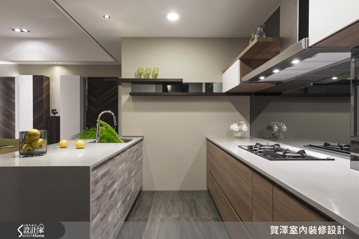 42坪新成屋(5年以下)＿奢華風廚房案例圖片＿賀澤室內設計＿賀澤_19之17