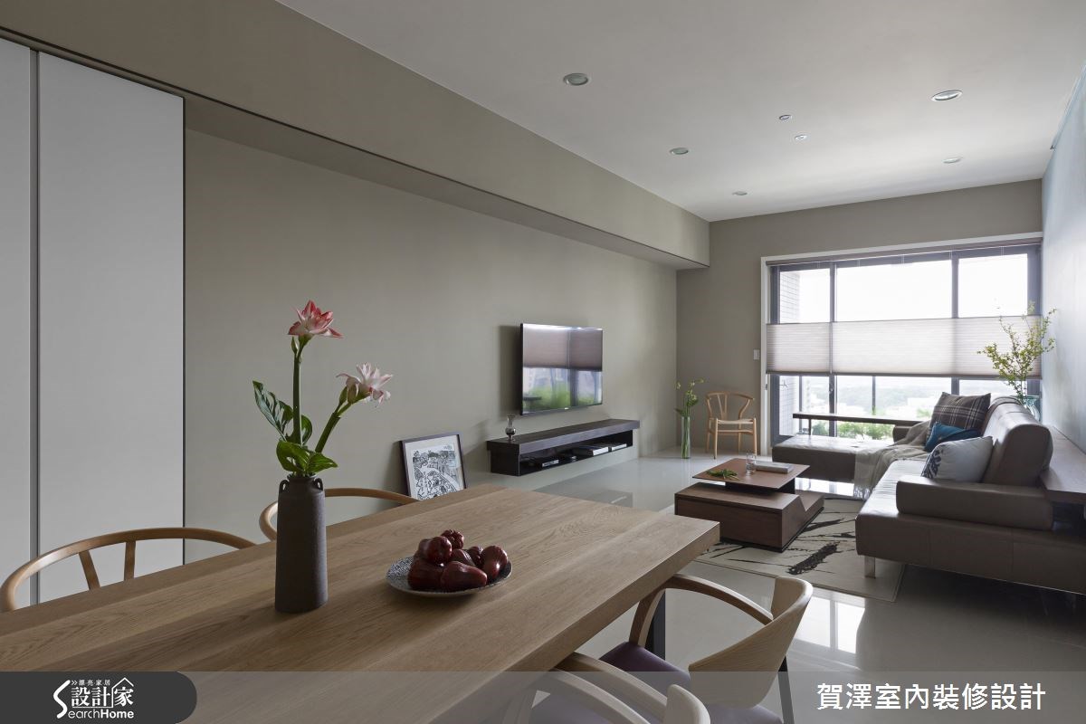 28坪新成屋(5年以下)＿簡約風客廳餐廳案例圖片＿賀澤室內設計＿賀澤_20之15