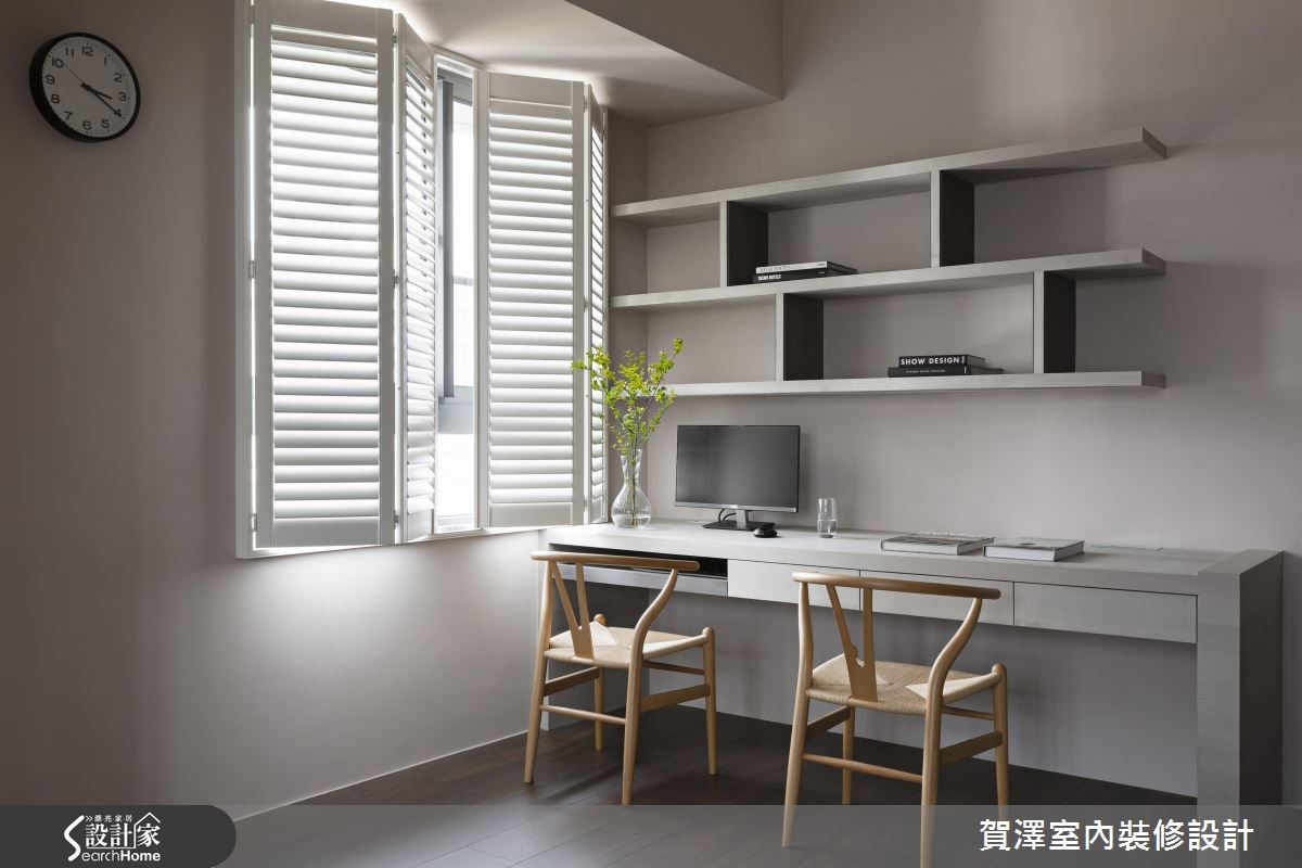 28坪新成屋(5年以下)＿簡約風書房案例圖片＿賀澤室內設計＿賀澤_20之19