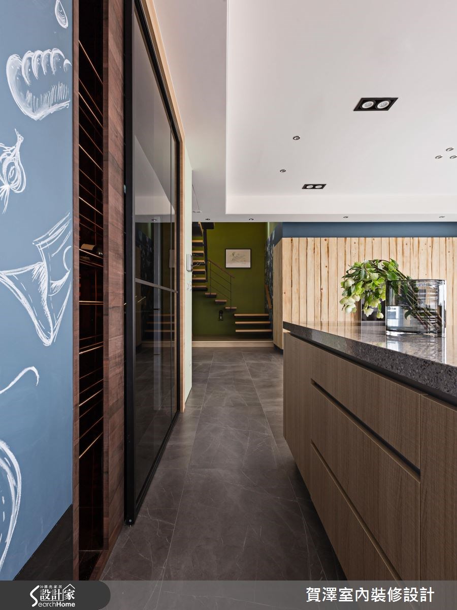 60坪預售屋＿休閒風樓梯走廊案例圖片＿賀澤室內設計＿賀澤_22之16
