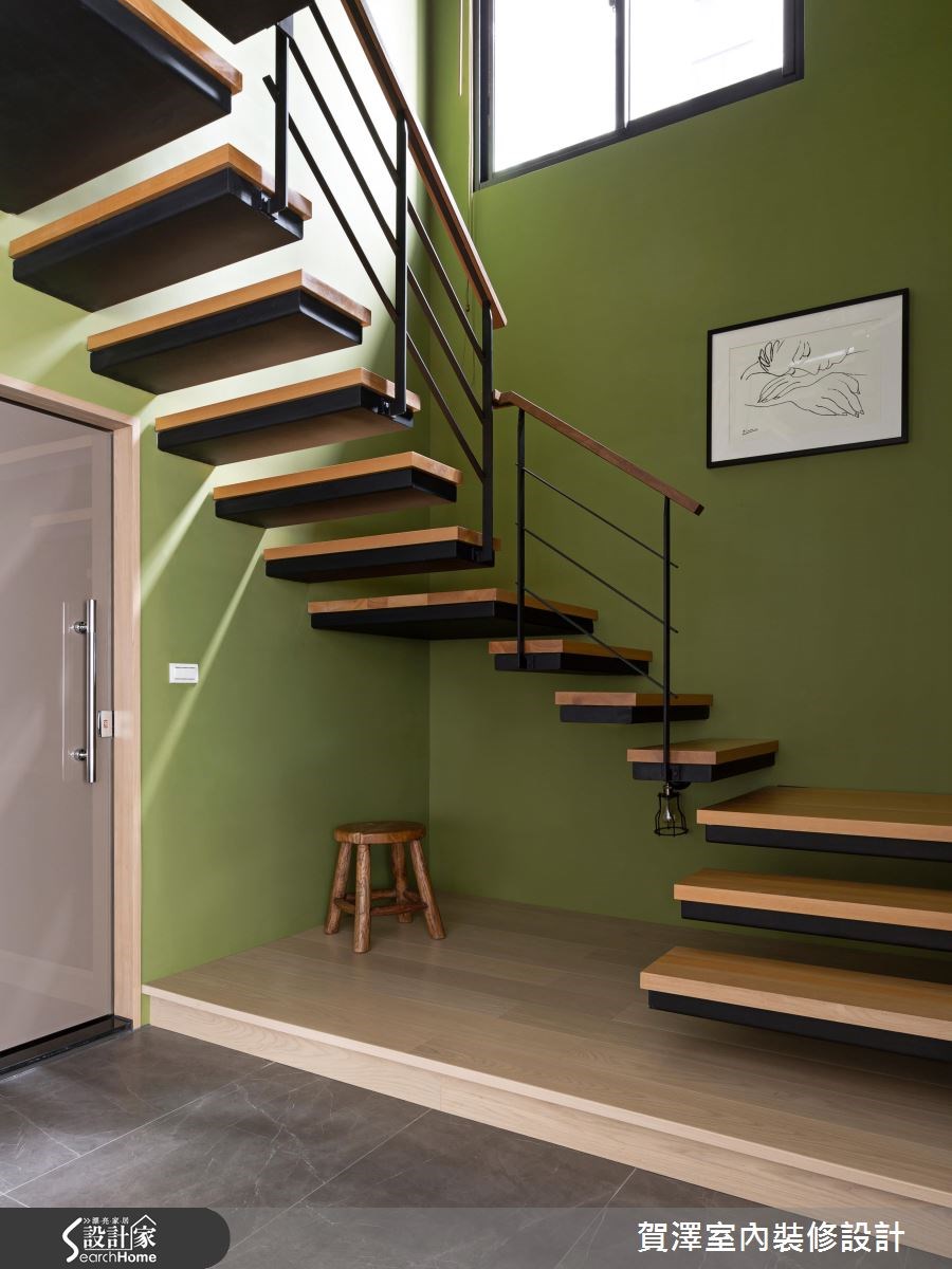 60坪預售屋＿休閒風樓梯案例圖片＿賀澤室內設計＿賀澤_22之17