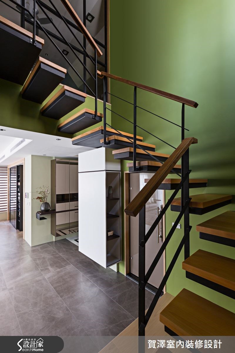 60坪預售屋＿休閒風樓梯案例圖片＿賀澤室內設計＿賀澤_22之19