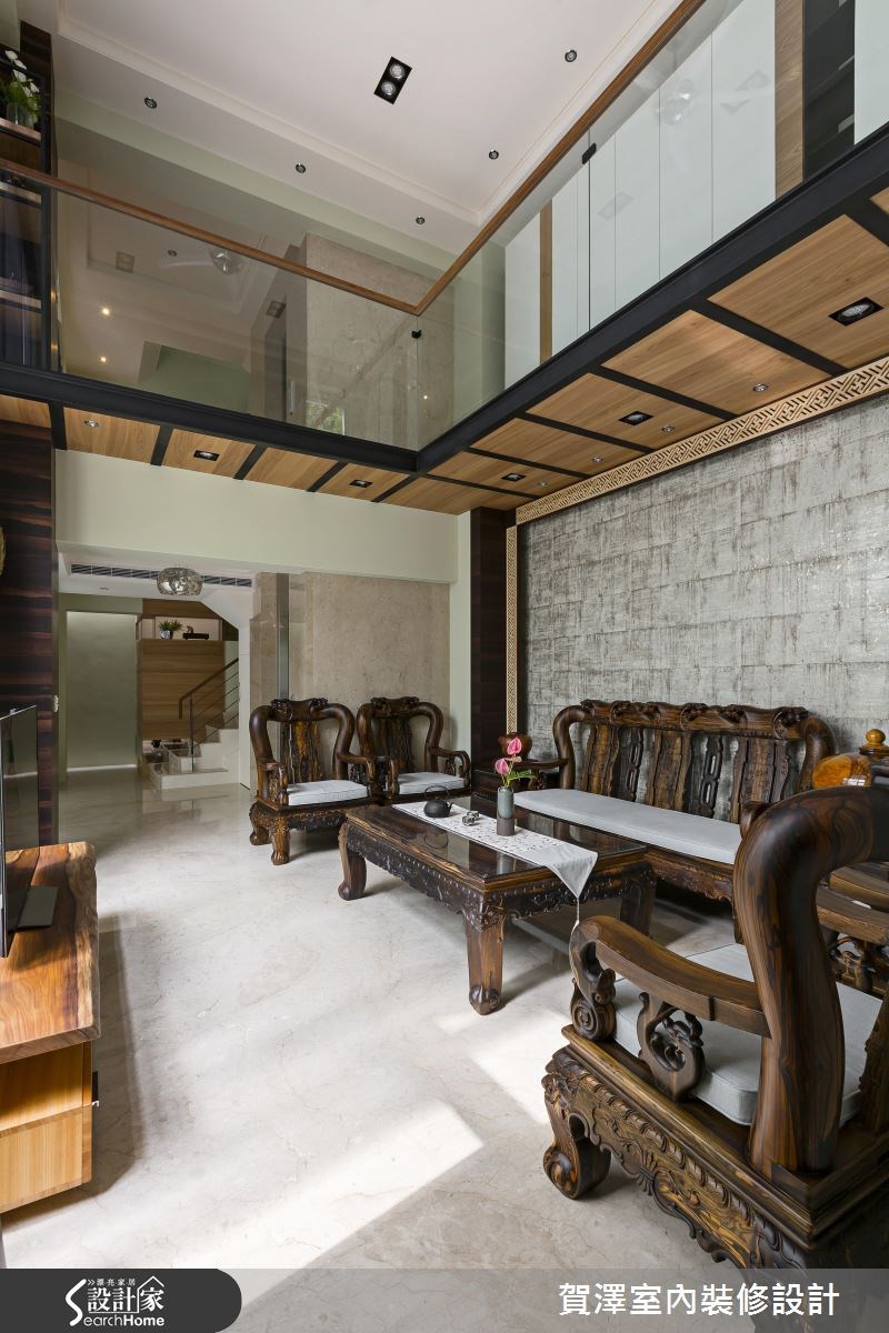 150坪新成屋(5年以下)＿新中式風客廳案例圖片＿賀澤室內設計＿賀澤_26之6