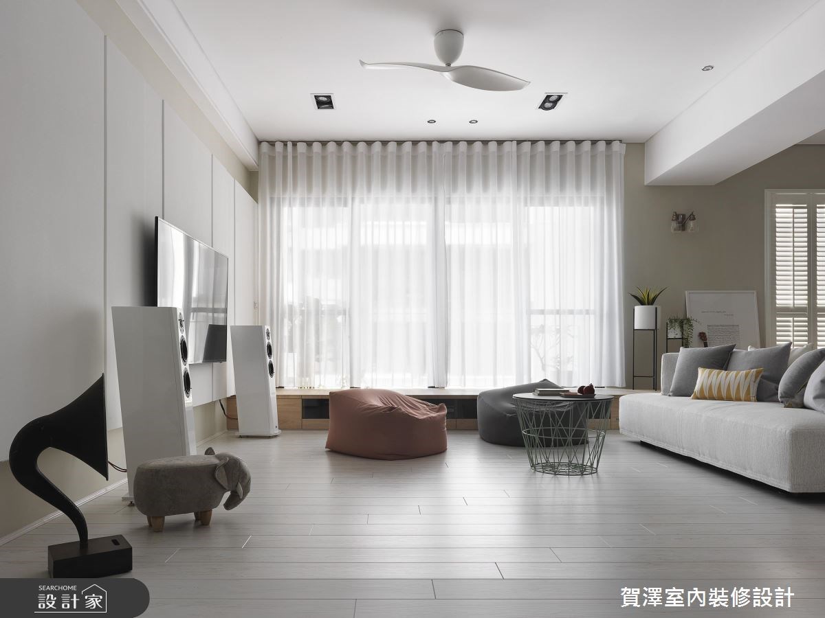 52坪新成屋(5年以下)＿北歐風客廳臥榻案例圖片＿賀澤室內設計＿賀澤_30之7