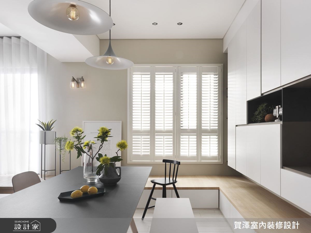 52坪新成屋(5年以下)＿北歐風餐廳臥榻案例圖片＿賀澤室內設計＿賀澤_30之19