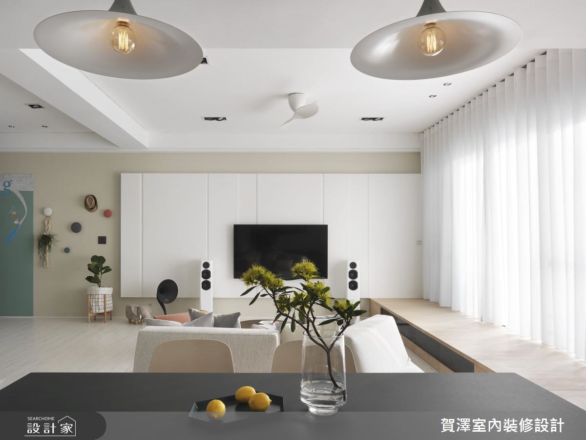 52坪新成屋(5年以下)＿北歐風客廳臥榻案例圖片＿賀澤室內設計＿賀澤_30之21