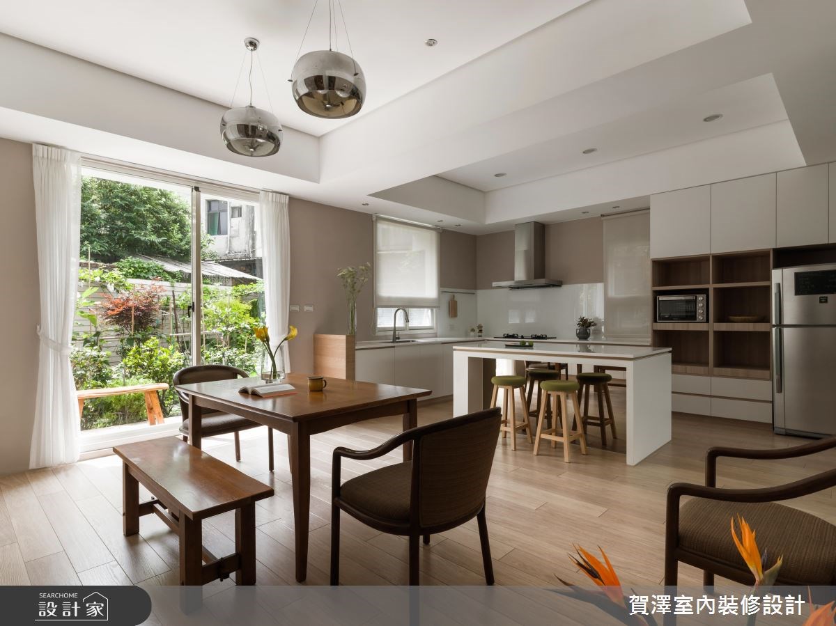 60坪老屋(16~30年)＿休閒風餐廳廚房吧檯案例圖片＿賀澤室內設計＿賀澤_32之21