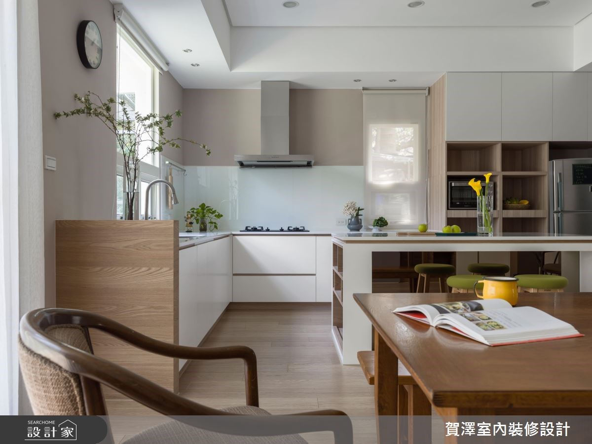 60坪老屋(16~30年)＿休閒風廚房吧檯案例圖片＿賀澤室內設計＿賀澤_32之24