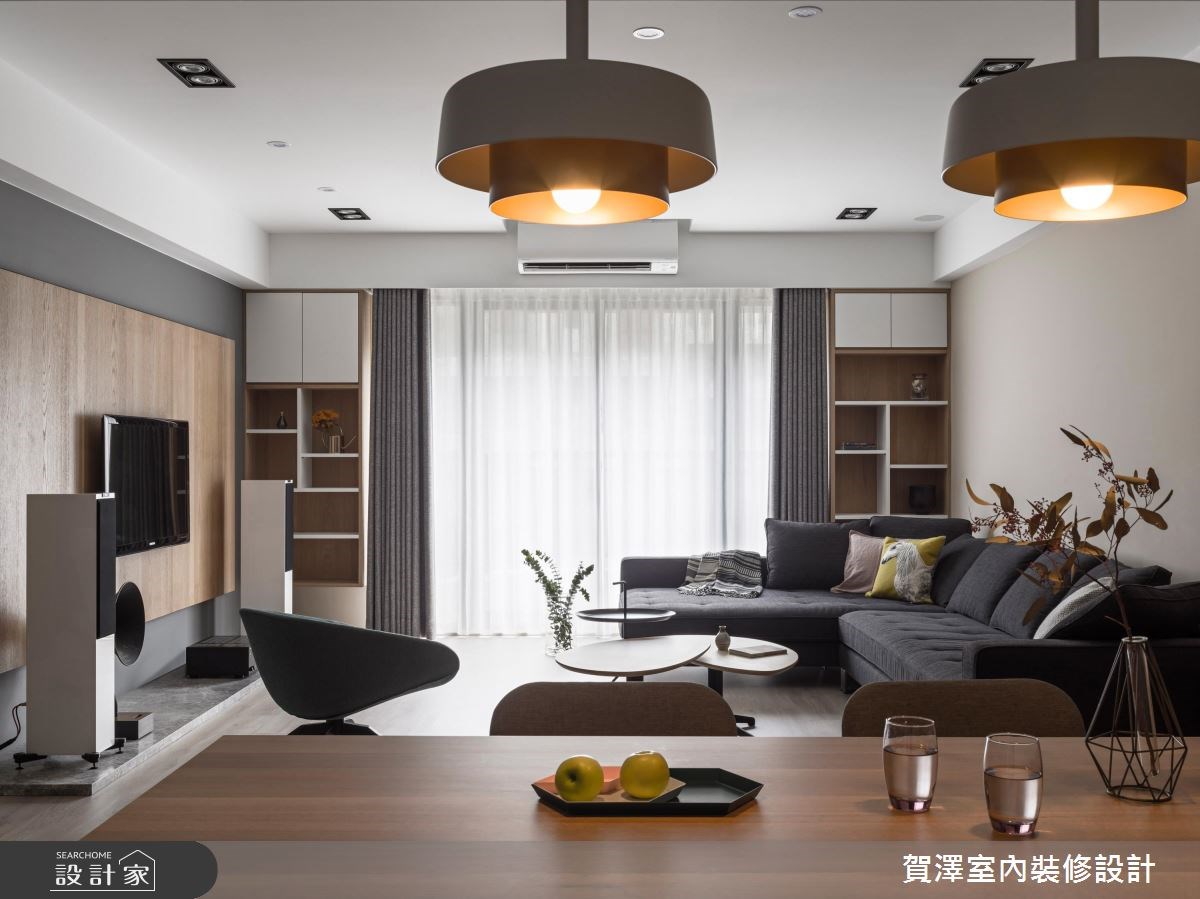 45坪新成屋(5年以下)＿混搭風客廳案例圖片＿賀澤室內設計＿賀澤_33之15