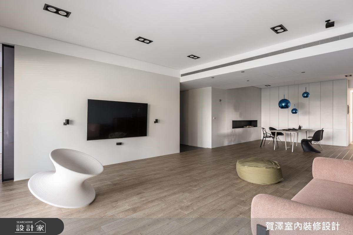 100坪新成屋(5年以下)＿簡約風客廳案例圖片＿賀澤室內設計＿賀澤_37之3