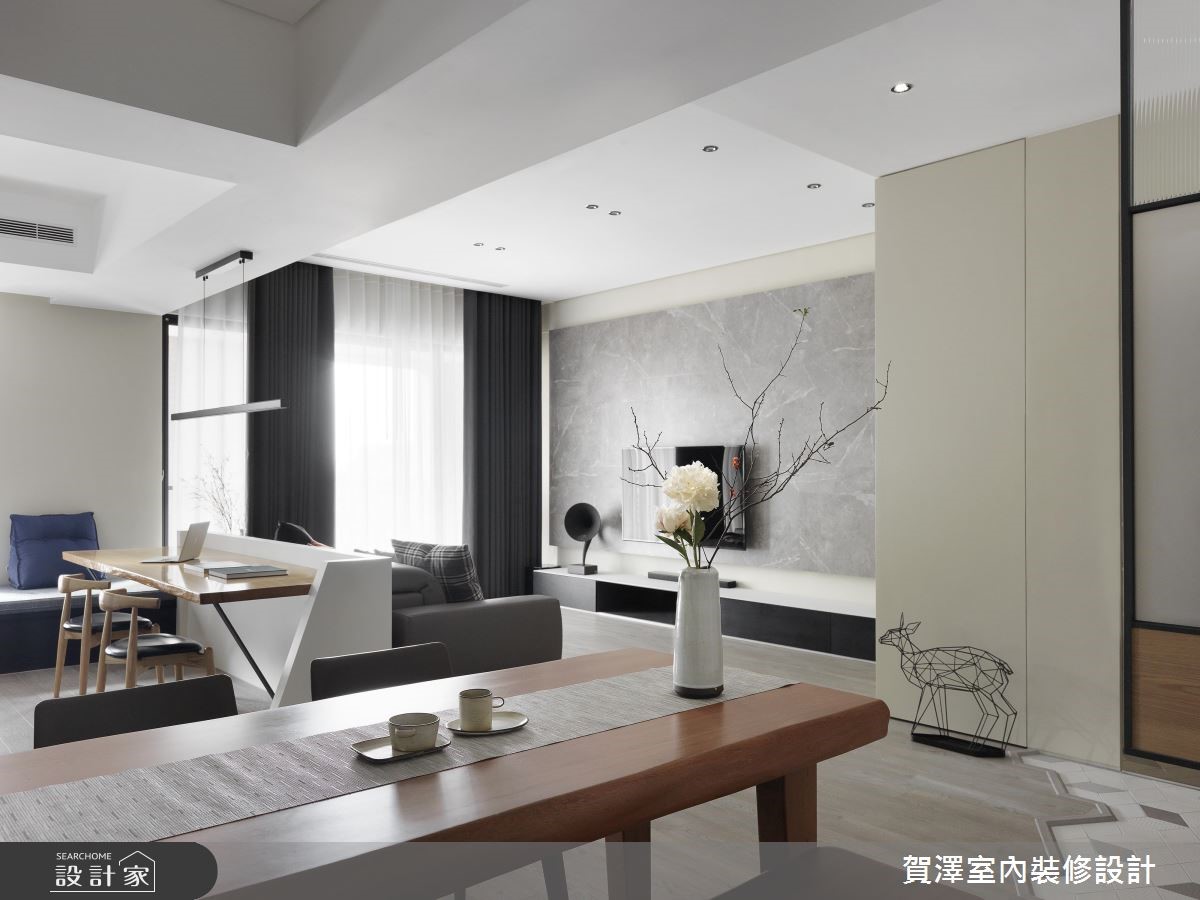 67坪新成屋(5年以下)＿現代風客廳餐廳書房案例圖片＿賀澤室內設計＿賀澤_39之14