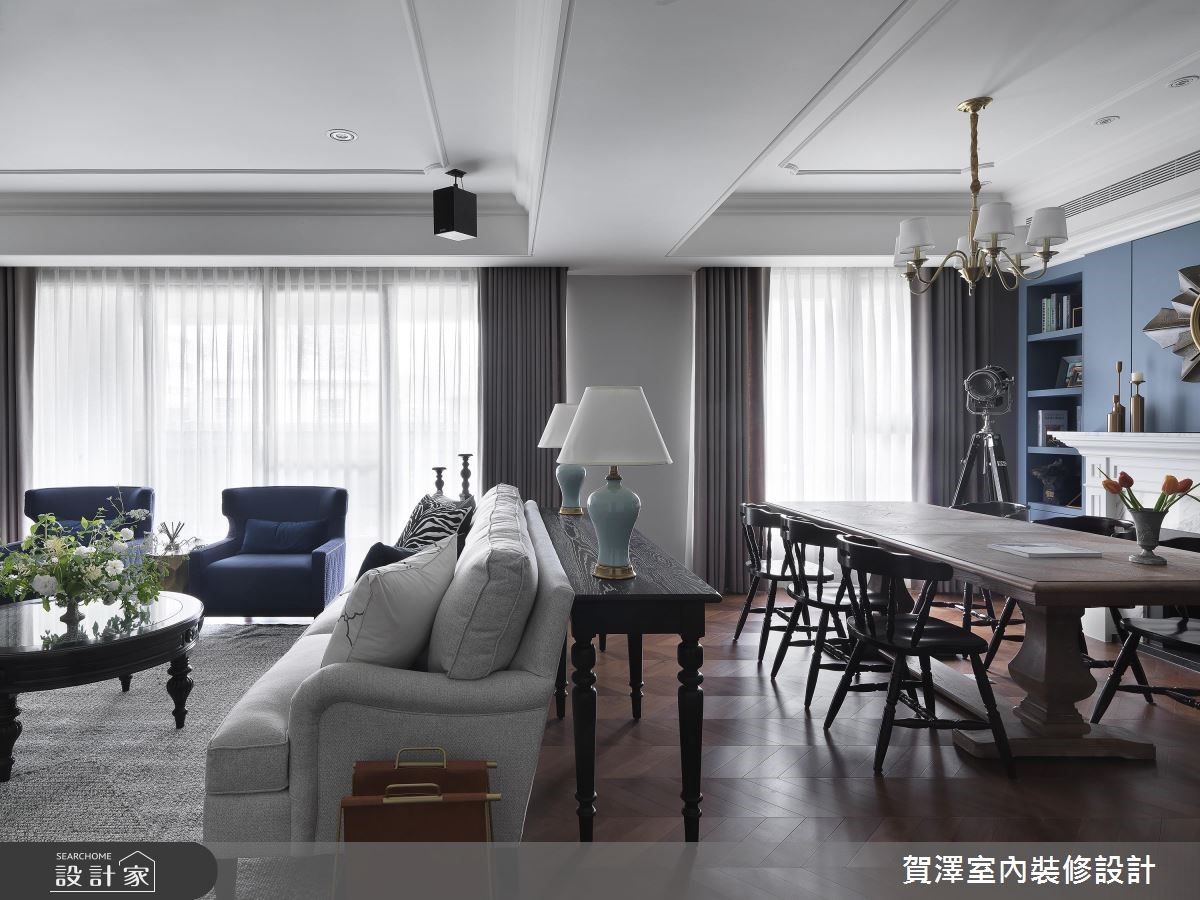 68坪新成屋(5年以下)＿美式風客廳餐廳案例圖片＿賀澤室內設計＿賀澤_42之7