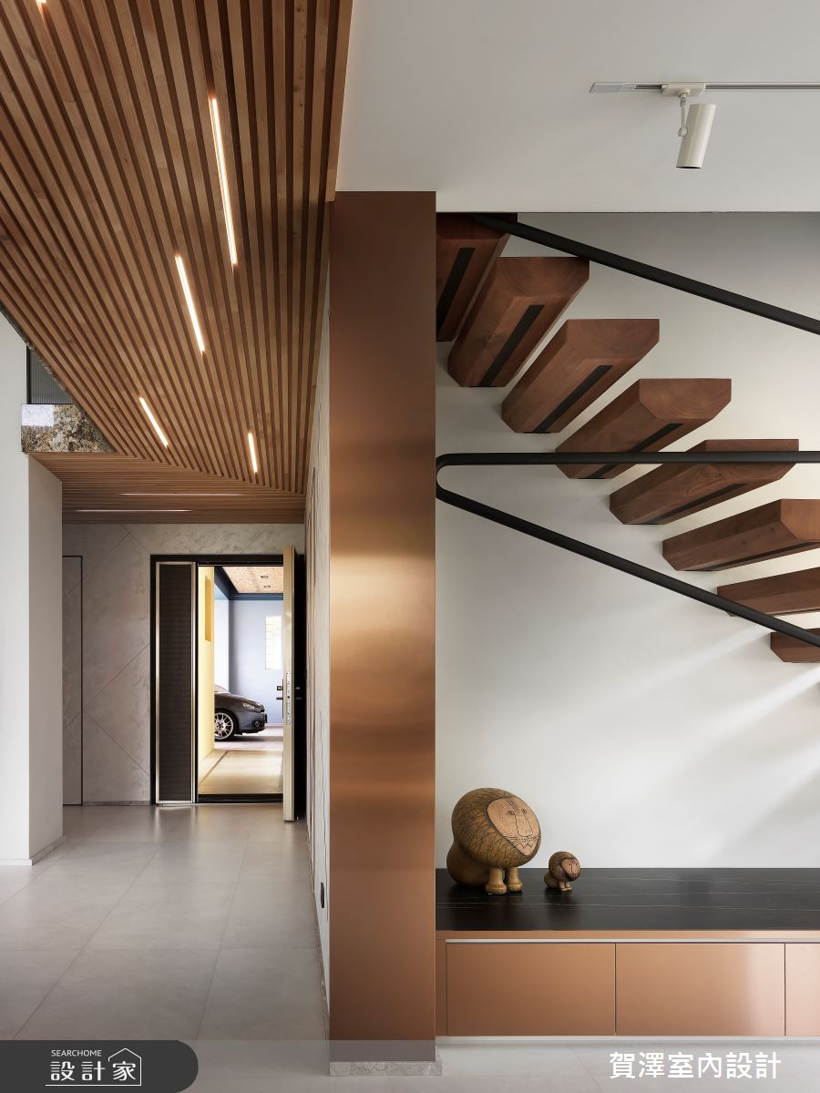 115坪新成屋(5年以下)＿現代風樓梯走廊案例圖片＿賀澤室內設計＿賀澤_46之17