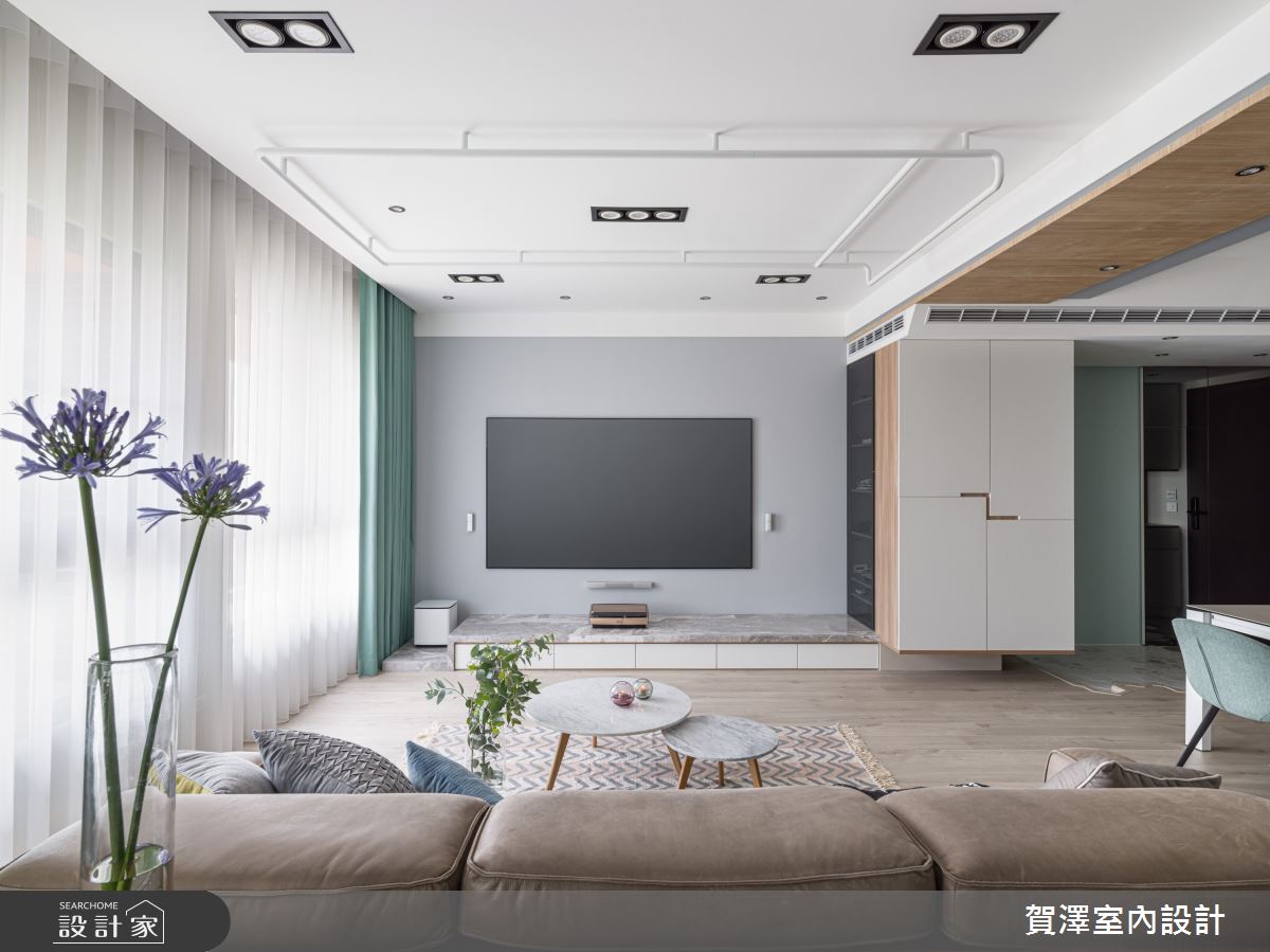 40坪新成屋(5年以下)＿北歐風客廳案例圖片＿賀澤室內設計＿賀澤_52之2