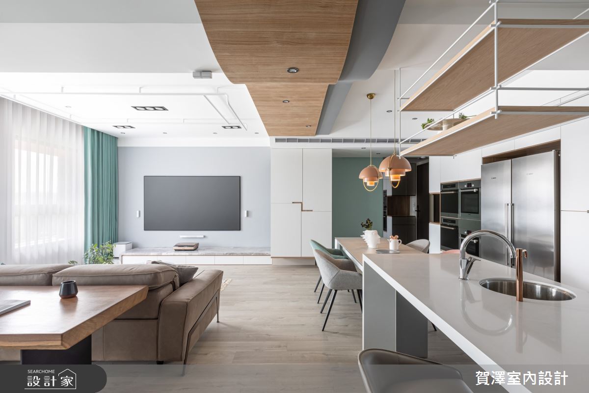 40坪新成屋(5年以下)＿北歐風客廳餐廳書房案例圖片＿賀澤室內設計＿賀澤_52之10
