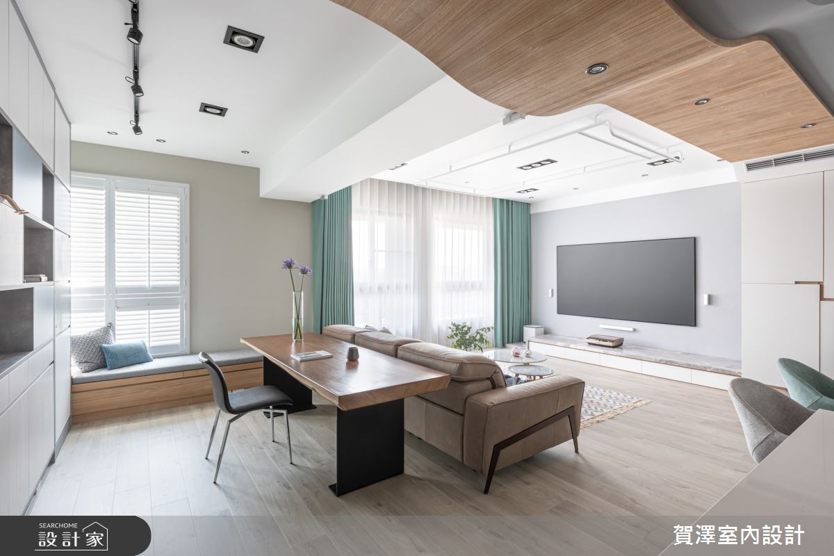 40坪新成屋(5年以下)＿北歐風客廳書房案例圖片＿賀澤室內設計＿賀澤_52之12