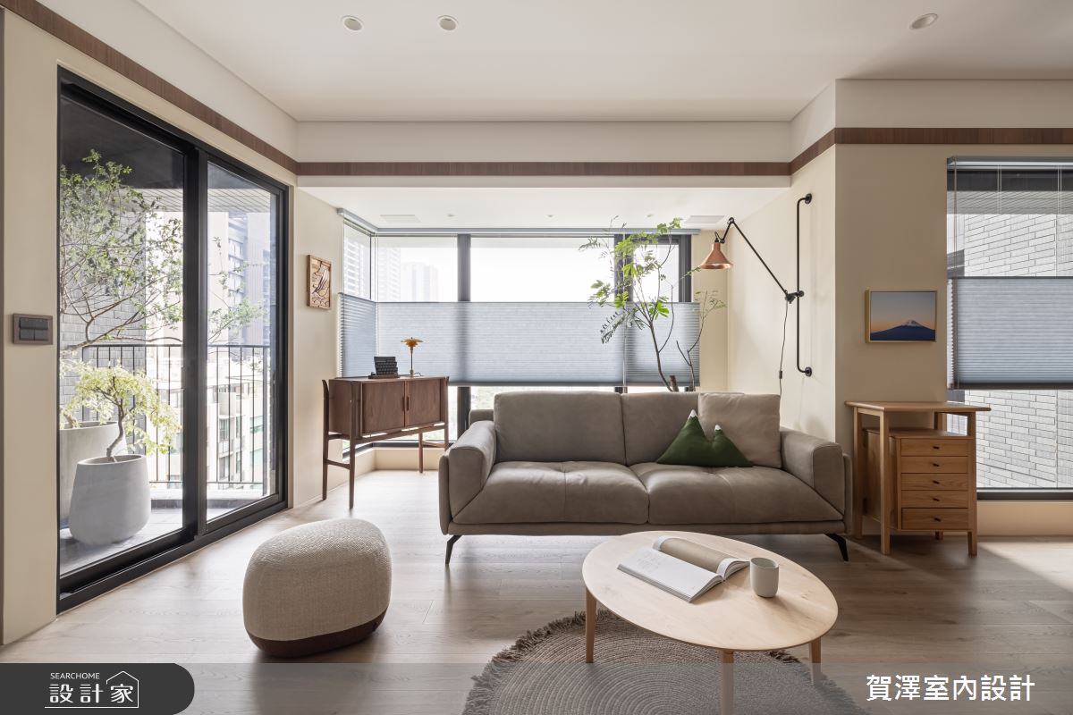 28坪新成屋(5年以下)＿日式無印風客廳案例圖片＿賀澤室內設計＿賀澤_59之8