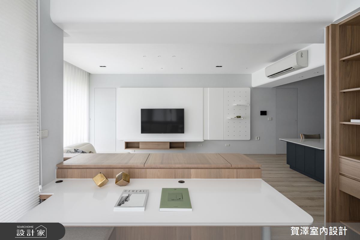 65坪新成屋(5年以下)＿日式無印風客廳書房案例圖片＿賀澤室內設計＿賀澤_65之7