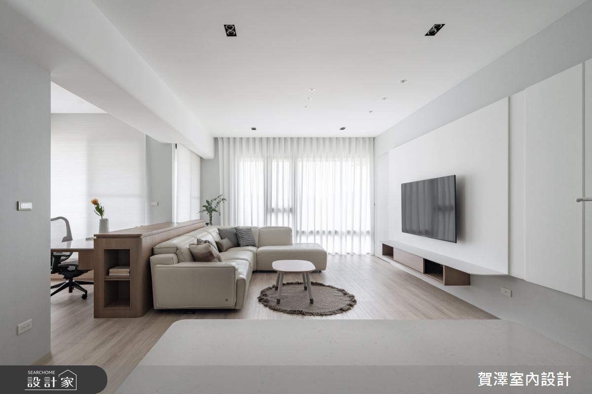 65坪新成屋(5年以下)＿日式無印風客廳案例圖片＿賀澤室內設計＿賀澤_65之2