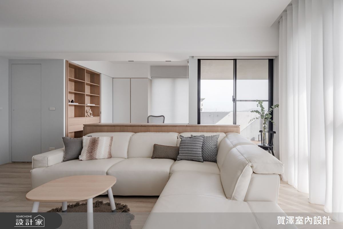 65坪新成屋(5年以下)＿日式無印風客廳案例圖片＿賀澤室內設計＿賀澤_65之6