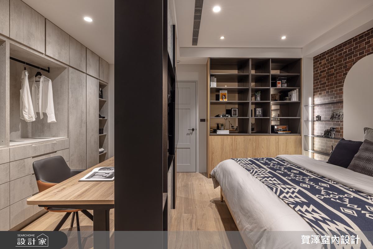 110坪新成屋(5年以下)＿混搭風臥室更衣間案例圖片＿賀澤室內設計＿賀澤_66之4236