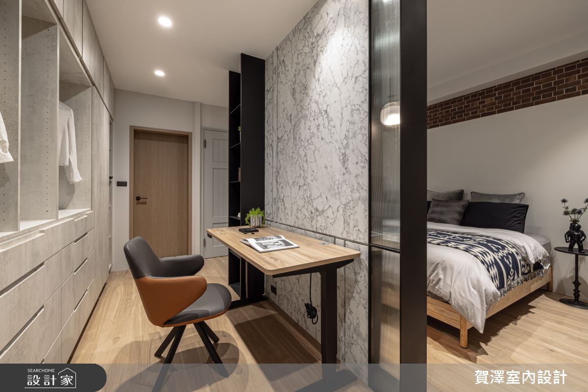110坪新成屋(5年以下)＿混搭風臥室更衣間案例圖片＿賀澤室內設計＿賀澤_66之45