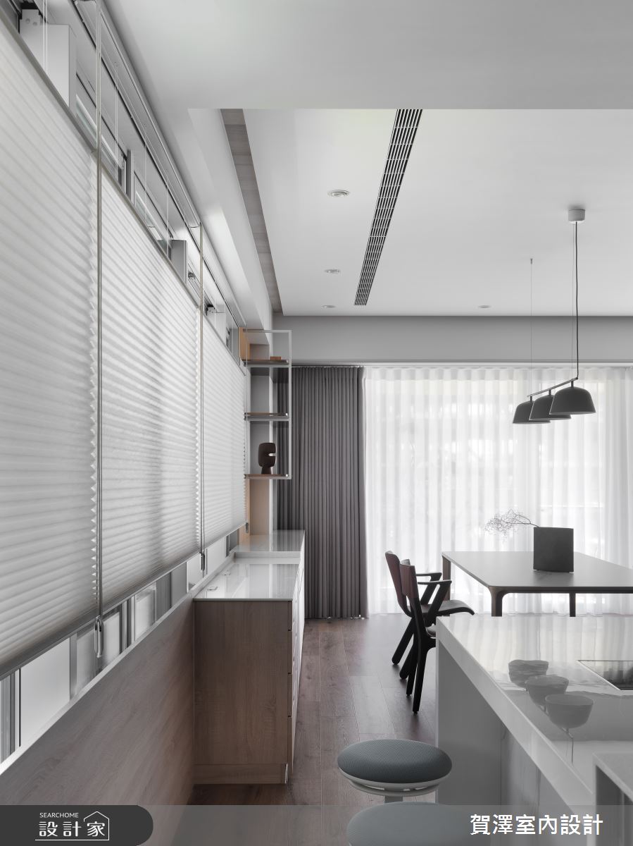 60坪中古屋(5~15年)＿北歐風餐廳中島案例圖片＿賀澤室內設計＿賀澤_69之18