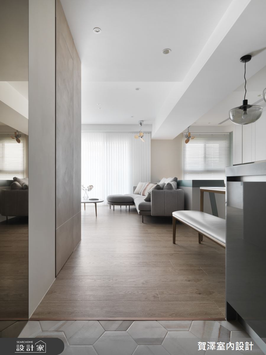 35坪預售屋＿混搭風玄關客廳餐廳案例圖片＿賀澤室內設計＿賀澤_70之1