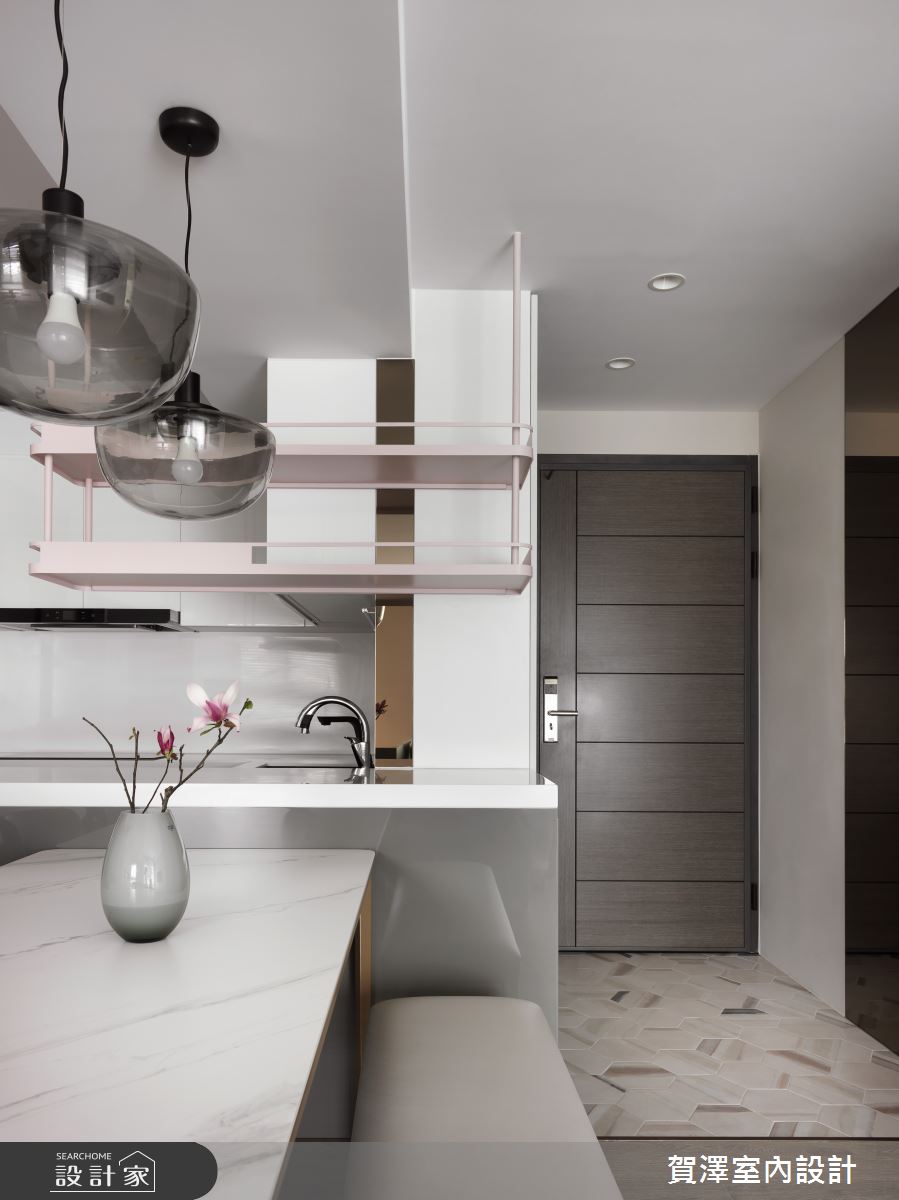 35坪預售屋＿混搭風玄關餐廳廚房中島案例圖片＿賀澤室內設計＿賀澤_70之6