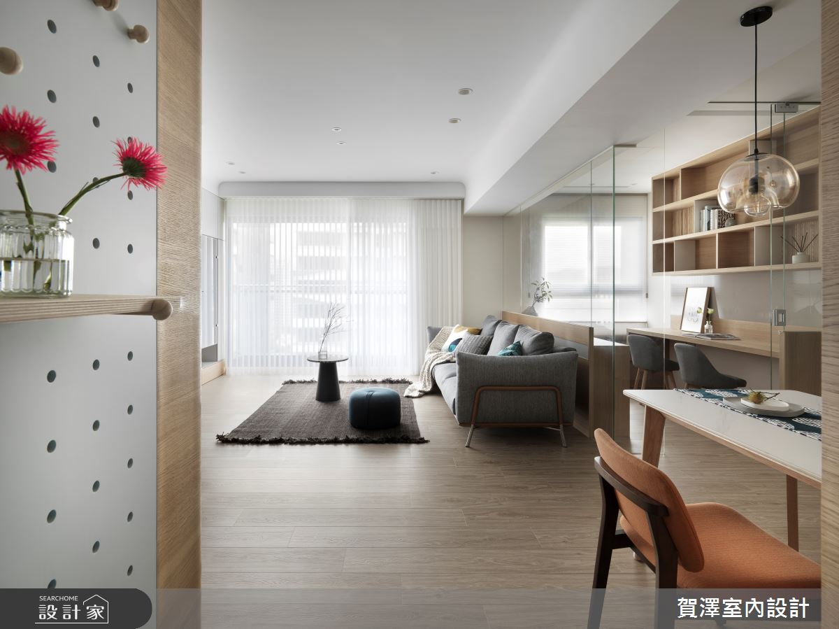 預售屋＿現代風客廳餐廳書房工作區案例圖片＿賀澤室內設計＿賀澤_73之2