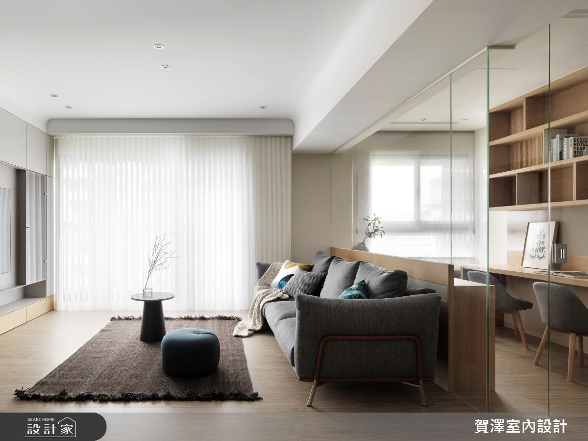 預售屋＿現代風客廳書房工作區案例圖片＿賀澤室內設計＿賀澤_73之4