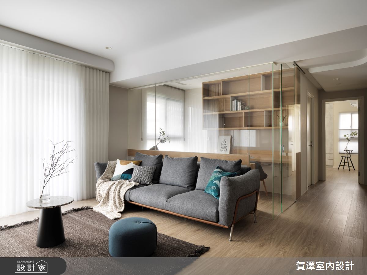 預售屋＿現代風客廳書房工作區案例圖片＿賀澤室內設計＿賀澤_73之5