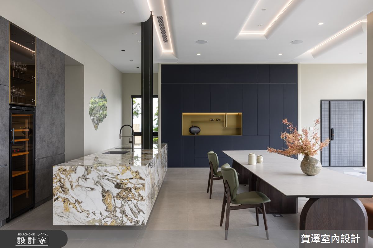 毛胚屋＿現代風餐廳中島案例圖片＿賀澤室內設計＿賀澤_74之11