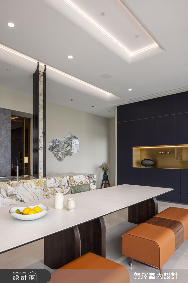 毛胚屋＿現代風餐廳中島案例圖片＿賀澤室內設計＿賀澤_74之17