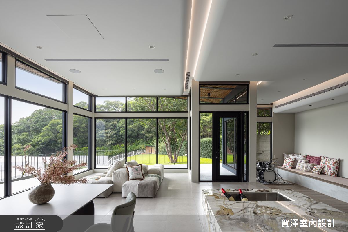 毛胚屋＿現代風客廳餐廳多功能室中島案例圖片＿賀澤室內設計＿賀澤_74之14