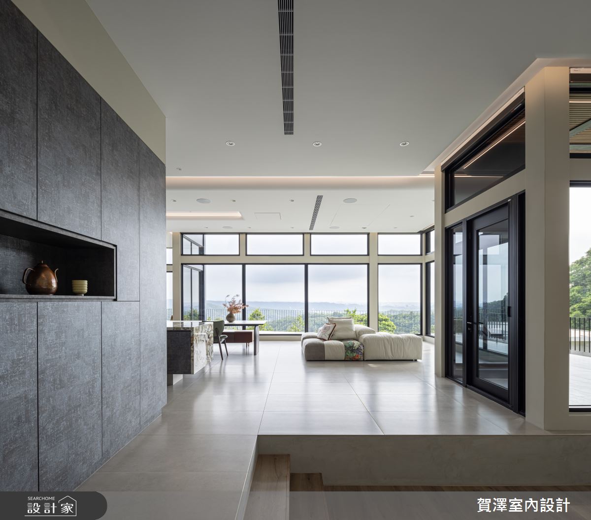 毛胚屋＿現代風客廳餐廳樓梯中島案例圖片＿賀澤室內設計＿賀澤_74之23