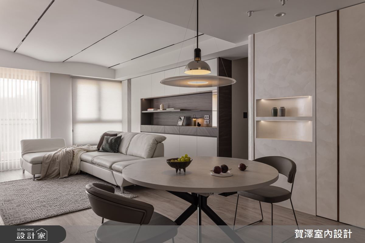32坪新成屋(5年以下)＿現代簡約風客廳餐廳案例圖片＿賀澤室內設計＿賀澤_81之7